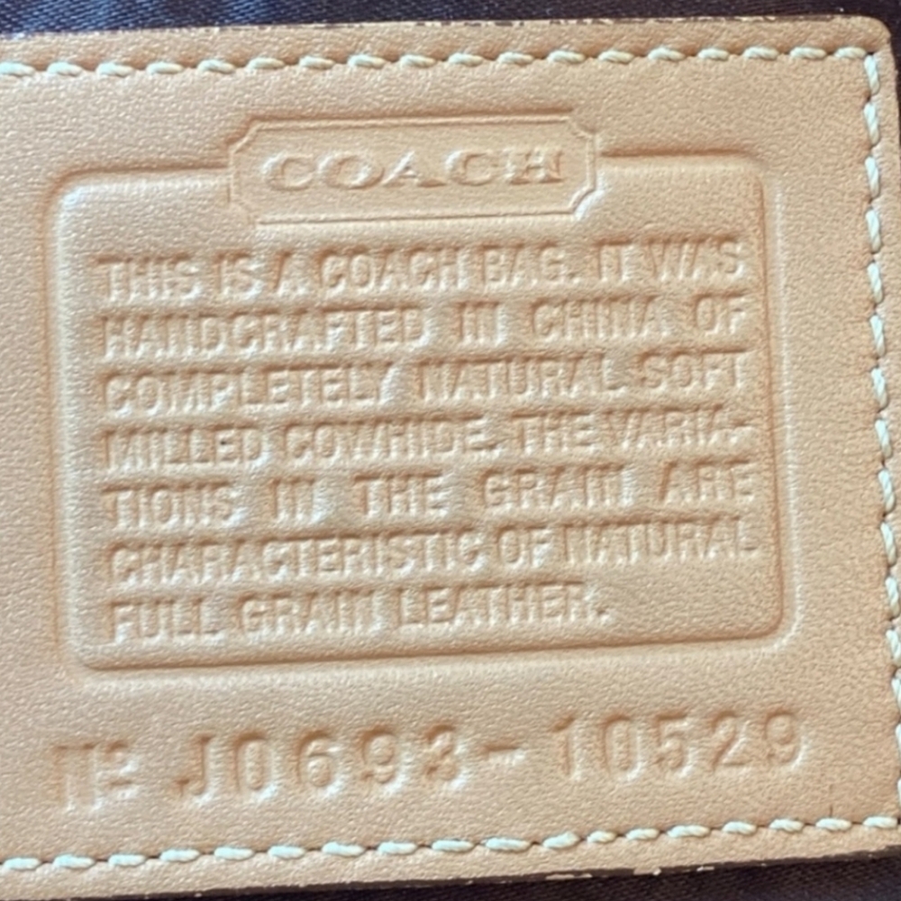 Coach all leather beige  satchel - Picture 8 of 8